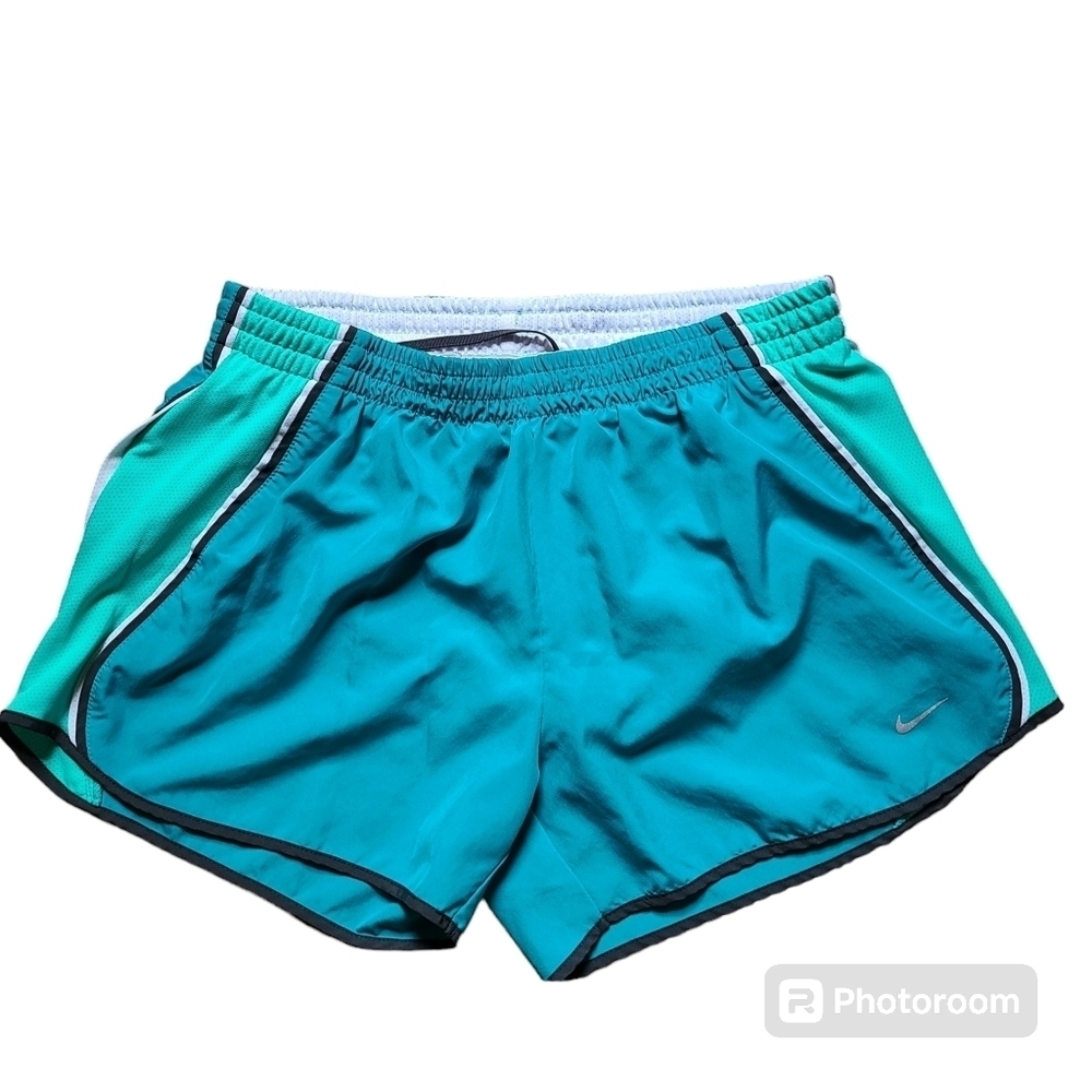 Nike Dri-Fit Lined Running Athletic Shorts in Teal Size Medium